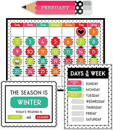 Black, White & Stylish Brights Calendar BB
