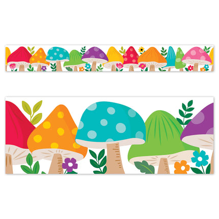 Woodland Friends Jumbo Mushroom Border