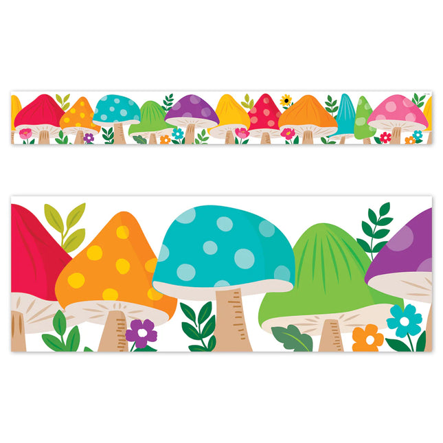 Woodland Friends Jumbo Mushroom Border