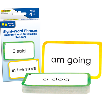 Sight-Word Phrases - Emergent and Developing Readers Flash Cards