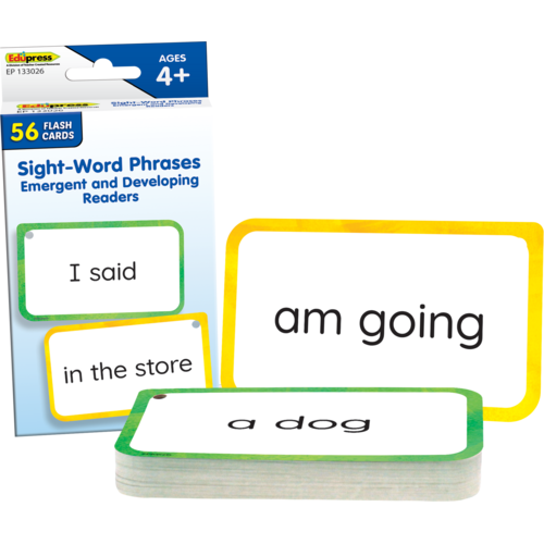 Sight-Word Phrases - Emergent and Developing Readers Flash Cards