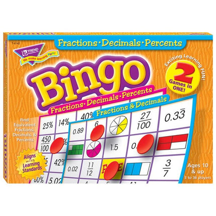 Fractions, Decimals & Percents Bingo
