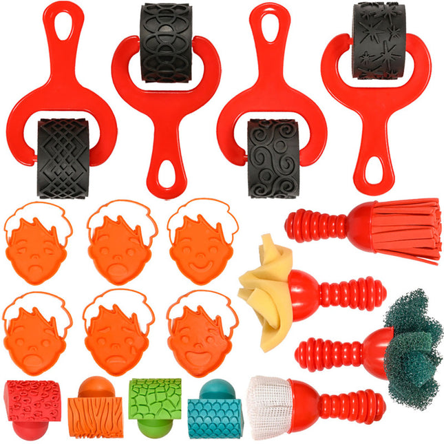 Smudge N Roll Paint & Dough Tools Set Of 18