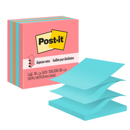 Post-it, Pop-up Notes, 3" x 3", Neon