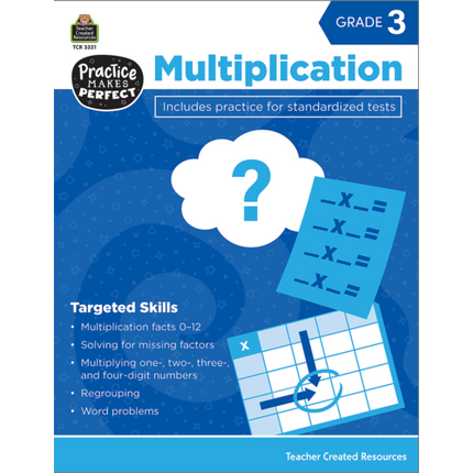 Practice Makes Perfect: Multiplication Book, Grade 3