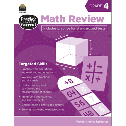 Practice Makes Perfect: Math Review, Grade 4