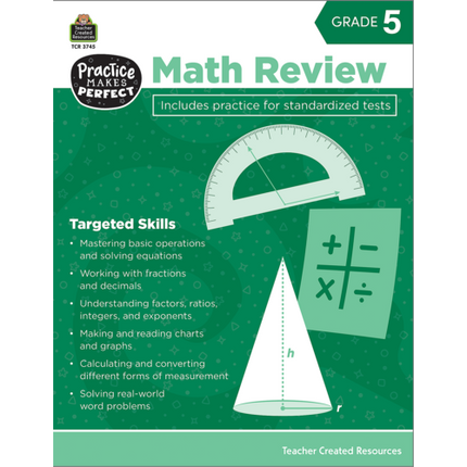 Practice Makes Perfect: Math Review, Grade 5