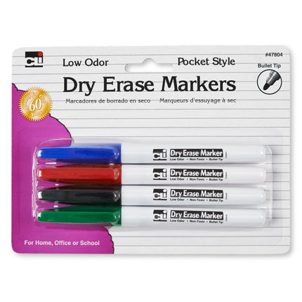 Dry Erase Markers, Bullet Tip