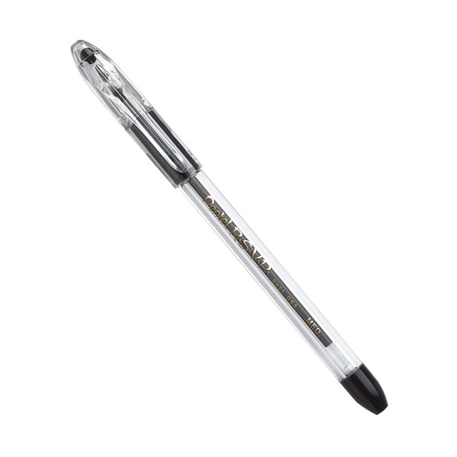 PENTEL RSVP BLACK MED POINT BALLPOINT PEN