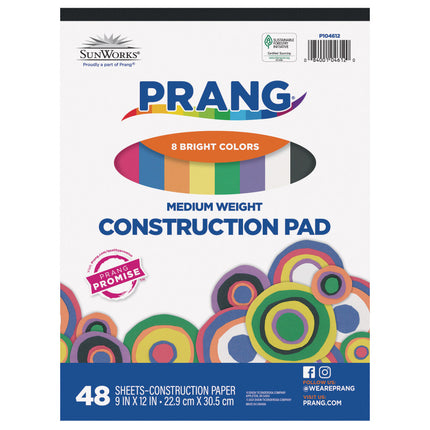 Prang, 8 Assorted Colors, 9x12