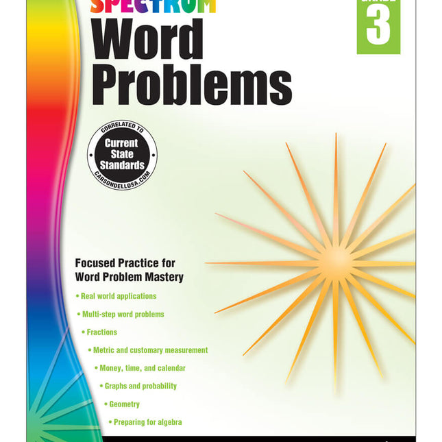 Spectrum Word Problems, Grade 3