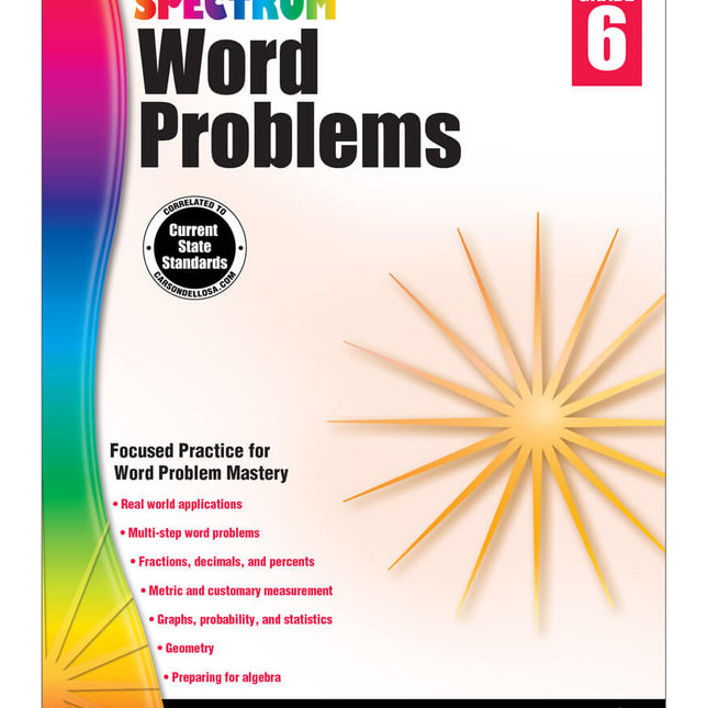 Spectrum Word Problems, Grade 6