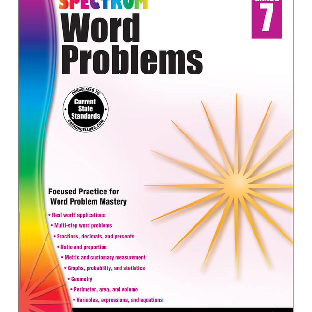 Spectrum Word Problems, Grade 7