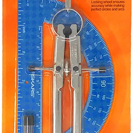 Fiskars Metal Protractor & Compass Set