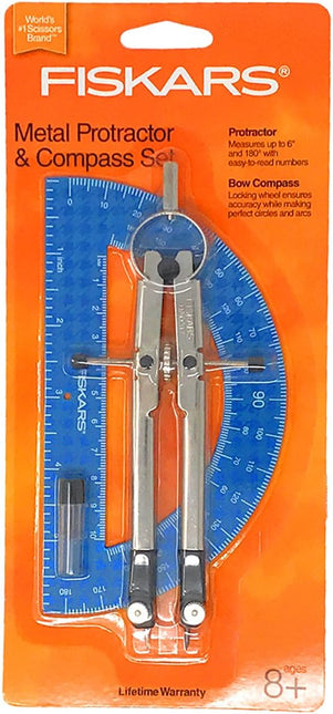 Fiskars Metal Protractor & Compass Set