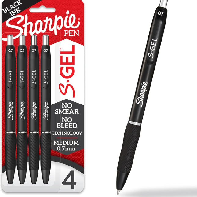 Sharpie Pen S-Gel, Black Body, Black Ink
