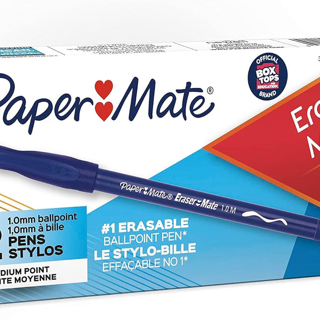 Eraser Mate® Pen, Blue, 12-Pack