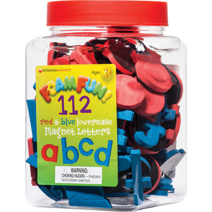 Foam Fun Lowercase Red & Blue Magnet Letters, Set of 112