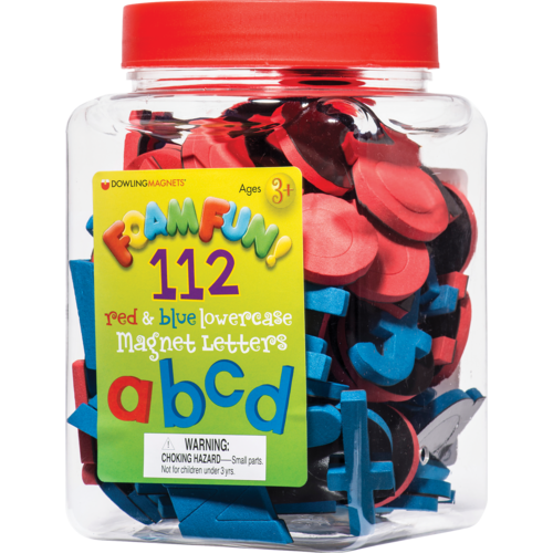 Foam Fun Lowercase Red & Blue Magnet Letters, Set of 112