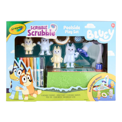 Bluey Poolside Playset Scribble Scrubbie