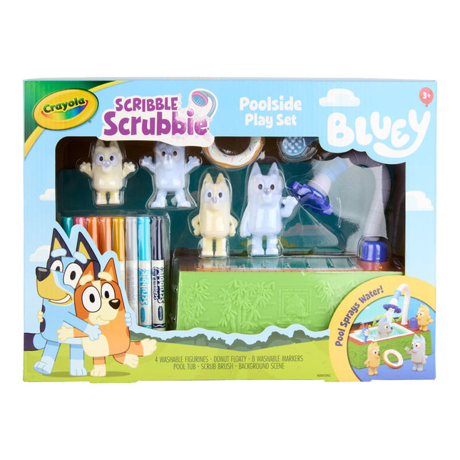 Bluey Poolside Playset Scribble Scrubbie
