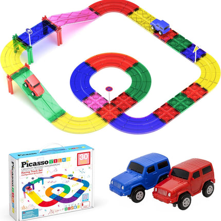 Picasso Tiles: Magnetic Tiles Racetrack Set