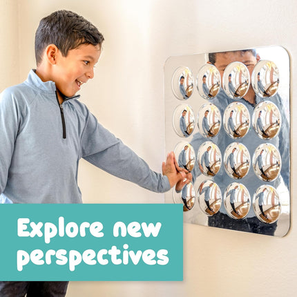 Sensory Wall Toddler Mirror - 16 Large Bubbles