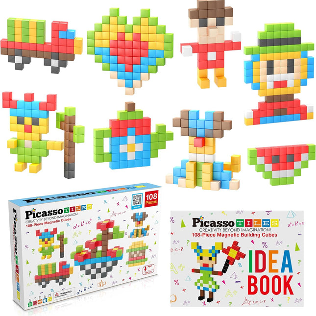 Picasso Tiles 108 pc Magnetic Cubes