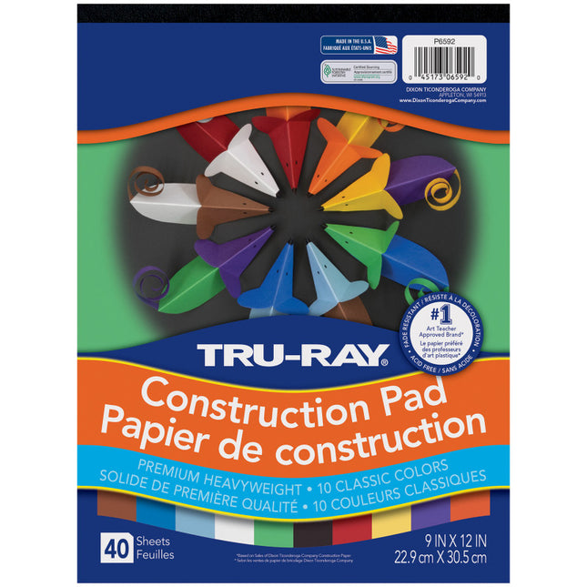 Tru-Ray, 10 Classic Colors, 9x12
