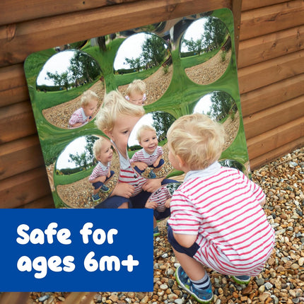 Sensory Wall Toddler Mirror - 9 Large Bubbles