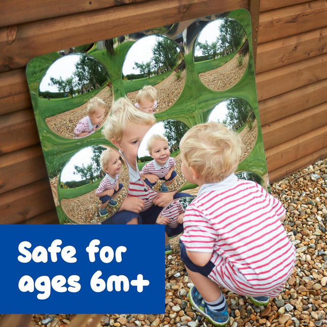 Sensory Wall Toddler Mirror - 9 Large Bubbles