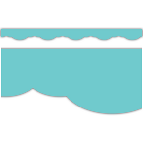 Light Turquoise Fancy Scallops Border Trim