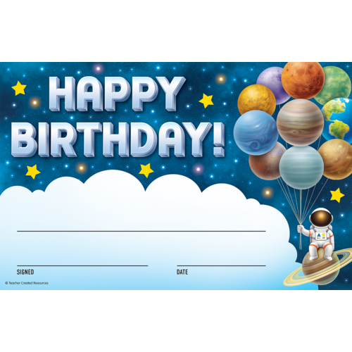 Outer Space Crew Birthday Award