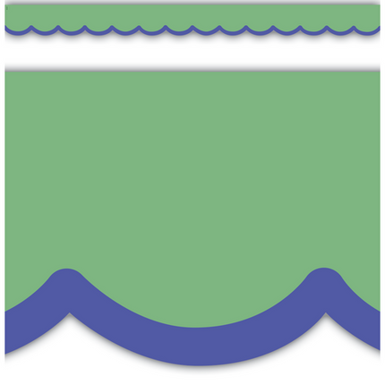 Color Crush Green w/Blue Scallops