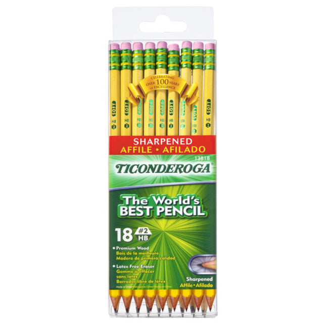 Ticonderoga, pre-sharpened 18ct