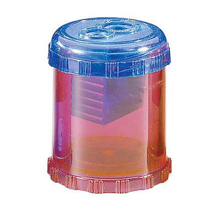 Plastic Manual Pencil and Crayon Sharpener, 2-Hole, Assorted Colors
