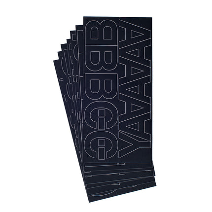 2in Helvetica Vinyl Letters Black Permanent