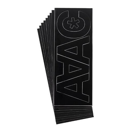 3in Helvetica Vinyl Letters Black Permanent
