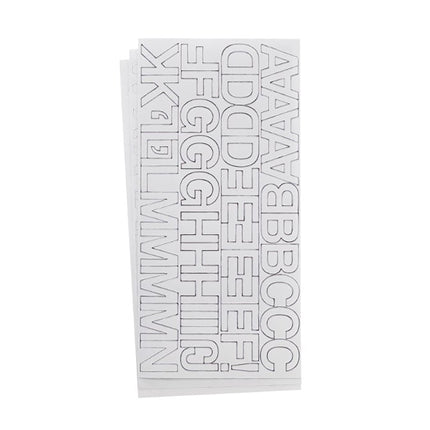 1in Helvetica Vinyl Letters White Permanent