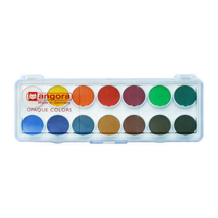 14 Pan Watercolor Set Opaque Angora