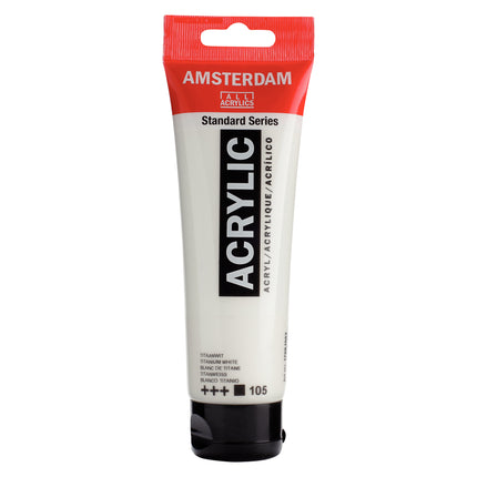 Acrylic 120ml Titanium White 105 Amsterdam Standard