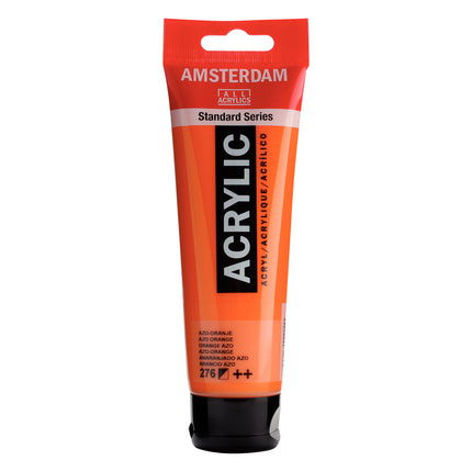 Acrylic Paint 120ml Azo Orange 276 Amsterdam Standard