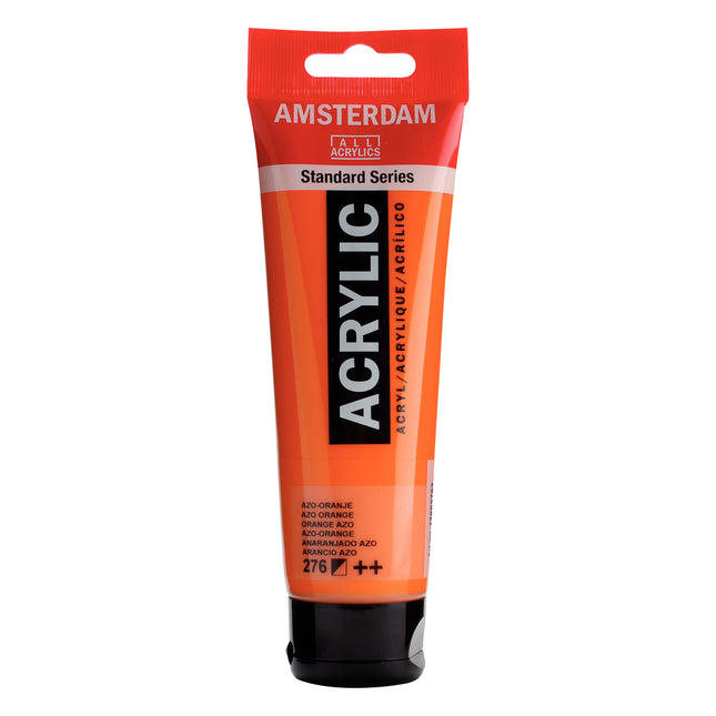 Acrylic Paint 120ml Azo Orange 276 Amsterdam Standard