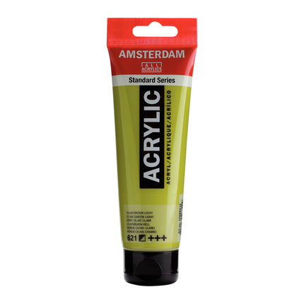 Acrylic 120ml Olive Green Light 621 Amsterdam Standard