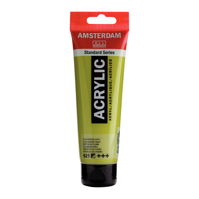 Acrylic 120ml Olive Green Light 621 Amsterdam Standard