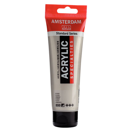 Acrylic Paint 120ml Silver 800 Amsterdam Standard