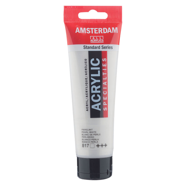 Acrylic Paint 120ml Pearl White 817 Amsterdam Standard