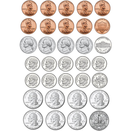Math Die-Cut Magnets, U.S. Coins