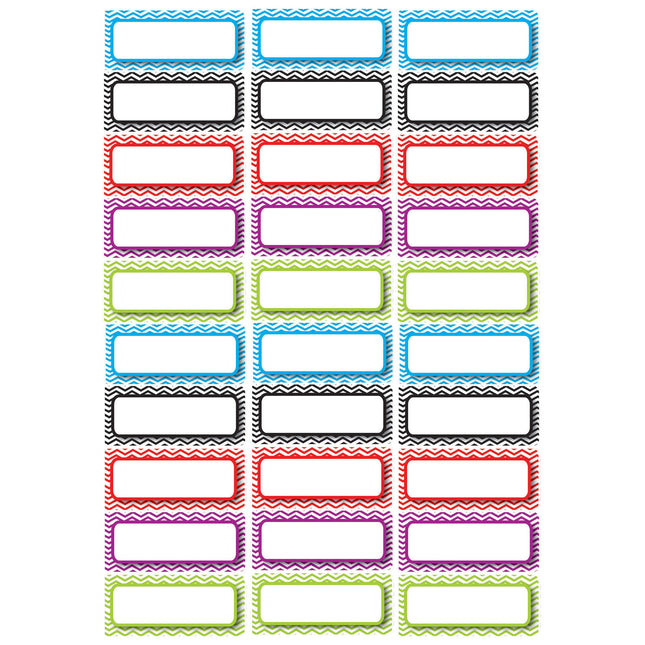 Die-Cut Magnetic Foam Color Chevron Labels/Nameplates