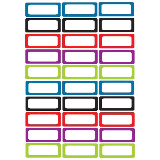 Die-Cut Magnetic Foam Assorted Color Labels/Nameplates